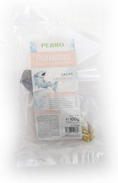 Produktbild von PERRO Fisch Kausnack Lachs Hypoallergen Monoprotein für Hunde 100g