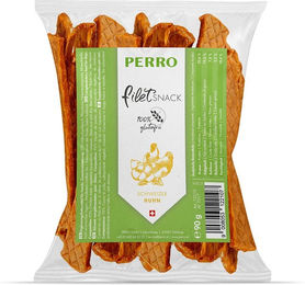 Produktbild von PERRO Geflügel Filet Kausnack für Hunde getreidefrei und glutenfrei 90g