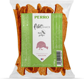 Produktbild von PERRO Geflügel Filet Kausnack für Hunde getreidefrei und glutenfrei 90g