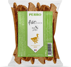 Produktbild von PERRO Geflügel Filet Kausnack für Hunde getreidefrei und glutenfrei mit Monoprotein 90g