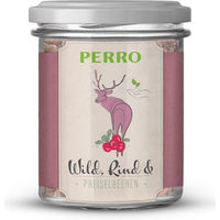 Produktbild von PERRO Geniesser Glas Hundefutter Wild und Rind mit Preiselbeeren glutenfrei und sensitive 300g
