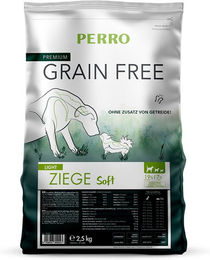 Produktbild von PERRO Grain Free Adult Light Ziege Trockenfutter für Senior Hunde getreidefrei mit Gewichtsreduktion