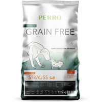 Produktbild von PERRO Grain Free Adult Mini Trockenfutter für kleine Hunde mit Strauß und Zahnpflege-Effekt getreidefrei