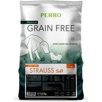Produktbild von PERRO Grain Free Adult Mini Trockenfutter für kleine Hunde mit Strauß zur Zahnpflege getreidefrei