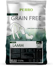 Produktbild von PERRO Grain Free Senior Hundetrockenfutter Lamm getreidefrei Light 1000g