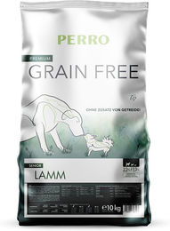 Produktbild von PERRO Grain Free Senior Hundetrockenfutter Lamm Getreidefrei Light 1000g