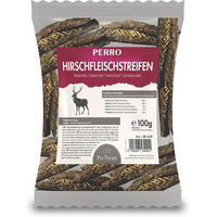 Produktbild von PERRO Hirschfleischstreifen Kausnack für Hunde getreidefrei und hypoallergen