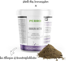 Produktbild von PERRO Immun Aktiv Nahrungsergänzung zur Immunstärkung und Magen-Darm-Unterstützung für Hunde