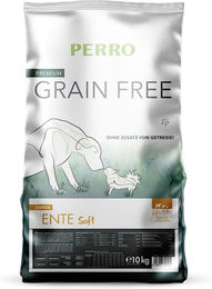 Produktbild von PERRO Junior Hundefutter Ente Getreidefrei Kroketten 1kg