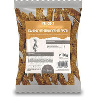 Produktbild von PERRO Kaninchen Trockenfleisch Kausnack für Hunde Monoprotein Sensitive ohne Farb- und Aromastoffe