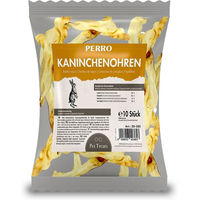 Produktbild von PERRO Kaninchenohren Monoprotein Naturkauartikel für kleine Hunde und Welpen hypoallergen