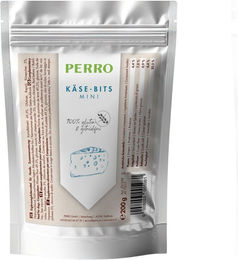 Produktbild von PERRO Käse-Bits Mini vegetarischer Belohnungssnack für Hunde glutenfrei und getreidefrei 200g