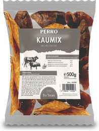 Produktbild von PERRO Kaumix Natur Kausnack für Hunde mit Rind, Huhn und Schwein 500g