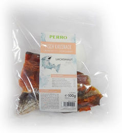 Produktbild von PERRO Kausnack Lachs Filet für Hunde Monoprotein ohne Zusatzstoffe 100g