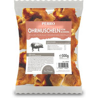 Produktbild von PERRO Kausnack Ohrmuscheln vom Schwein monoproteinisch und hypoallergen für kleine Hunde 500g