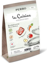 Produktbild von PERRO La Cuisine Hundefutter Getreidefrei und Glutenfrei mit Monoprotein Schwein Truthahn Rind und Wildschwein 760g