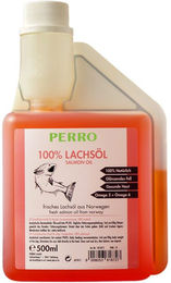 Produktbild von PERRO Lachsöl zur Haut- und Fellpflege sowie Immunstärkung für Hunde und Katzen, 1000 ml