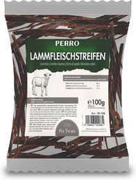 Produktbild von PERRO Lammfleischstreifen Trockenfleisch Kausnack für Hunde getreidefrei und glutenfrei monoprotein