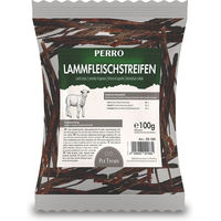 Produktbild von PERRO Lammfleischstreifen Trockenfleisch Kausnack für Hunde getreidefrei und glutenfrei monoprotein