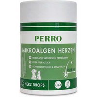 Produktbild von PERRO Mikroalgen Herzen vegetarischer Funktionssnack für Hunde und Katzen vegan ohne tierisches Protein für alle Altersstufen 1000g