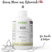 Produktbild von PERRO Moor Pur Liquid zur Unterstützung von Magen-Darm, Immunsystem sowie Haut und Fell für Hunde und Katzen