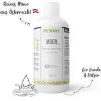 Produktbild von PERRO Moor Pur Liquid zur Unterstützung von Magen-Darm, Immunsystem und Haut & Fell für Hunde und Katzen 1000 ml