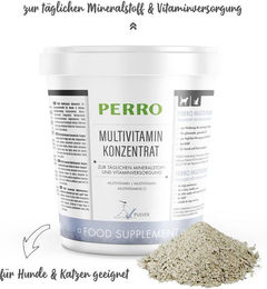 Produktbild von PERRO Multivitamin-Pulver für Hunde und Katzen zur Unterstützung von Immunsystem, Haut, Fell und Verdauung 1000g