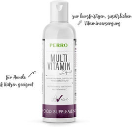 Produktbild von PERRO Multivitaminkonzentrat flüssig zur Stärkung und Regeneration für Hunde aller Altersstufen 250 ml