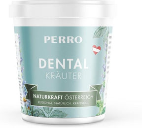 Produktbild von PERRO Naturkraft Dental Kräuter Zahnpflege Nahrungsergänzung für Hunde Vegan Pulver 200g
