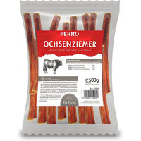 Produktbild von PERRO Ochsenziemer geschnitten Kausnack für Hunde Rind Monoprotein Light 500g