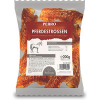 Produktbild von PERRO Pferdestrossen Hypoallergener Monoprotein Kausnack für Senioren Hunde 200g