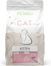 Produktbild von PERRO Premium Kitten Trockenfutter für Katzen mit Geflügel und Fisch glutenfrei