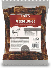 Produktbild von PERRO Premium Pet Snacks Pferdelunge Kausnack für Hunde Monoprotein Hypoallergen 200g