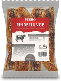 Produktbild von PERRO Premium Pet Snacks Rinderlunge Monoprotein fettarmer Kauartikel für Hunde 1000g
