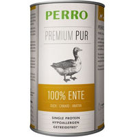 Produktbild von PERRO Premium Pur Ente Nassfutter für Hunde Adult Monoprotein Hypoallergen 1000g