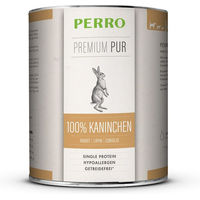 Produktbild von PERRO Premium Pur Kaninchen Nassfutter für Hunde Adult Monoprotein Hypoallergen 1000g