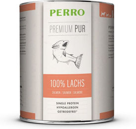 Produktbild von PERRO Premium Pur Lachs Nassfutter Hund Adult Monoprotein Hypoallergen 1000g