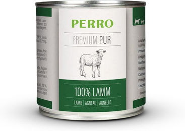 Produktbild von PERRO Premium Pur Lamm Hund Nassfutter Adult Monoprotein Hypoallergen Stückchen in Sauce 1000g