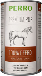 Produktbild von PERRO Premium Pur Pferd Nassfutter für Hunde Adult Monoprotein Hypoallergen Sensitive 1000g