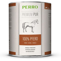 Produktbild von PERRO Premium Pur Pferd Nassfutter für Hunde Adult Monoprotein Hypoallergen Stückchen in Sauce