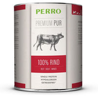 Produktbild von PERRO Premium Pur Rind Nassfutter für Hunde Adult Hypoallergen Monoprotein Stückchen in Sauce
