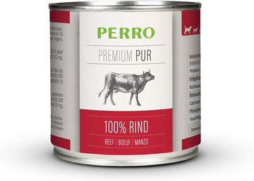 Produktbild von PERRO Premium Pur Rind Nassfutter für Hunde Adult Monoprotein Hypoallergen 1000g