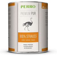 Produktbild von PERRO Premium Pur Strauß Ragout Monoprotein Hypoallergen Nassfutter für Hunde Adult 1000g