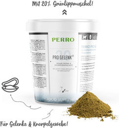 Produktbild von PERRO Pro Gelenk20 Pulver Nahrungsergänzung für Hunde zur Unterstützung der Gelenke und Knochen 1000g