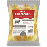 Produktbild von PERRO Rinderohren Monoprotein Naturkauartikel für Hunde 1kg