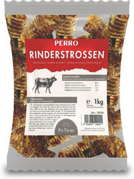Produktbild von PERRO Rinderstrossen Monoprotein Naturkauartikel für Senior Hunde 1000g