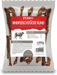 PERRO Rindfleischstücke rund Monoprotein Trockenfleisch Kauartikel für Hunde 1000g – Bild 1 von 1
