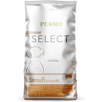 Produktbild von PERRO Select Grainfree Trockenfutter Hund Strauß und Kartoffel Getreidefrei Monoprotein 1kg