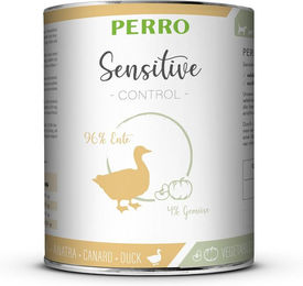 Produktbild von PERRO Sensitive Control Hundefutter Ente mit Gemüse getreidefrei und hypoallergen 1000g