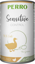 PERRO Sensitive Control Hundefutter Ente mit Gemüse getreidefrei und hypoallergen 1000g Dose – Bild 1 von 1
